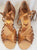 2.5" Tatiana Flared Heel Latin Sandal -- Cinnamon 