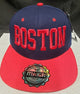 Teagan -- Snapback Boston Baseball Cap -- Navy Blue/Red