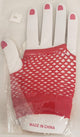 Theodora -- Women's Wrist Length Fishnet Gloves -- Red