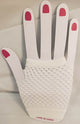 Theodora -- Women's Wrist Length Fishnet Gloves -- White