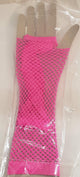 Thora -- Women's 10" Fishnet Gloves -- Fuschia