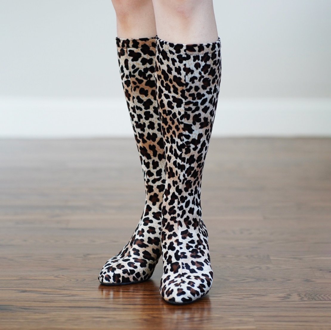 2.2 Tina Women s Pull On Knee Sock Boots Leopard 7.5M