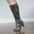 2.2" Tina -- Women's Pull-On Knee Sock Boots -- Leopard