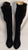 2.2" Tina -- Women's Pull-On Knee Sock Boots -- Black Velveteen