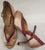 3" Valaree -- Women's Latin Sandal -- Flesh Satin/Burgundy Satin