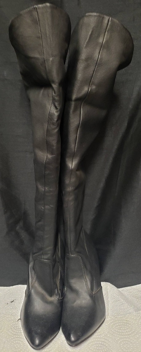 black stretch dress boots 4