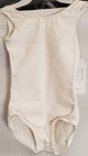 Yuliana -- Children's Cotton Tank Leotard -- White