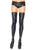 Zora -- Women's Wet Look Thigh Highs -- Black