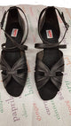 2" Amelia -- Flare Heel Latin Sandal -- Black