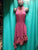 Genaya – Women's Latin Rhythm Dress – 1Pc -- Fuschia with Regular Topaz and Topaz AB Crystals