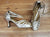 3" Impressions -- Women's Flare Heel Latin Sandal -- Light Tan Patent