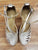 3" Impressions -- Women's Flare Heel Latin Sandal -- Light Tan Patent
