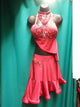Inna – Women's Latin Rhythm Dress – Red with Regular and Siam AB, Preciosas and Swarowski  Crystals