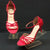 3.25" Sparkle -- Tango Shoe -- Red Glitter