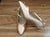 2.5" Monica -- Flare Heel Standard Ballroom Shoe -- Tan Satin - Teddy Shoes