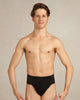 Men's Quilted Cotton Panel Thong Dance Belt -- Black