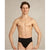 Men's Quilted Cotton Panel Thong Dance Belt -- Black
