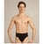 Men's Quilted Cotton Panel Thong Dance Belt -- Black