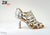 3.25" Peony -- Women's Latin Sandal -- Silver Sequins
