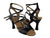 2.5" Christina -- Wide Heel Latin Sandal -- Black - Teddy Shoes