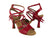 2.5" Christina -- Wide Heel Latin Sandal -- Red - Teddy Shoes