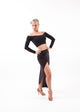 Scarlett -- Women's Miarisport Draped Skirt -- Black