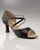 2" Laura -- Flare Heel Latin Sandal -- Black - Teddy Shoes
