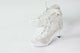 3" Rose -- Women's Lace-Up Boot -- White Lace with Silver Heel