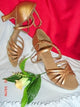 2.5" Alicia -- Flare Heel Latin Sandal -- Copper Nude