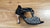 2.5" Virginia -- Women's Silver Flare Heel Latin Sandal -- BlackSatin