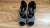 2.5" Virginia -- Women's Silver Flare Heel Latin Sandal -- BlackSatin