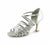 2.5" Brenda -- Flare Heel Latin Sandal -- Silver - Teddy Shoes